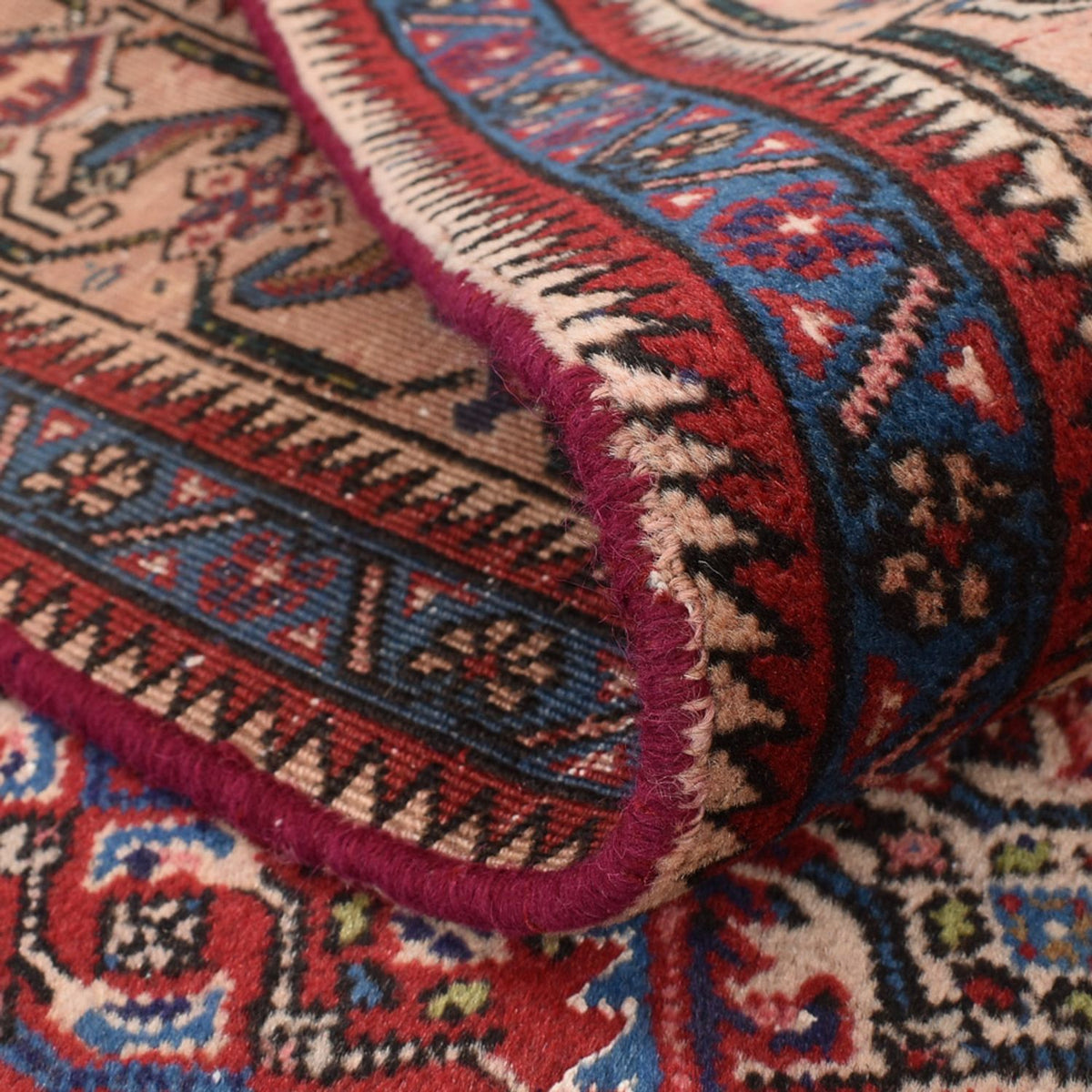 Perski dywan - Nomadyczny - 285 x 194 cm - bordowa czerwień