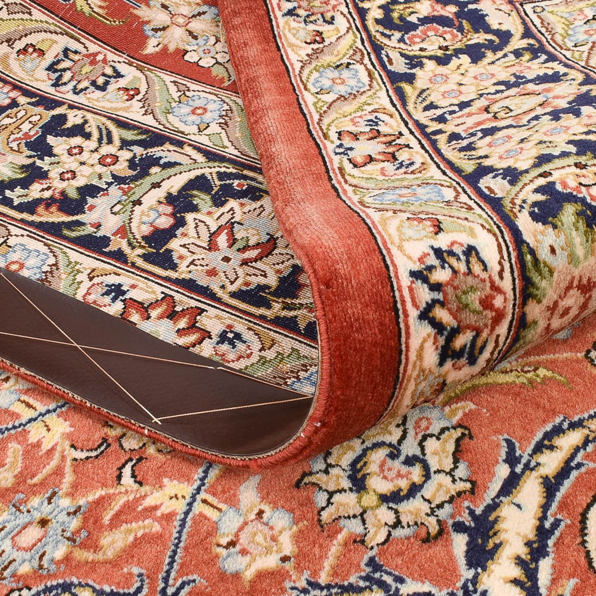 Perski dywan - Ghom - Królewski - 207 x 134 cm - czerwony