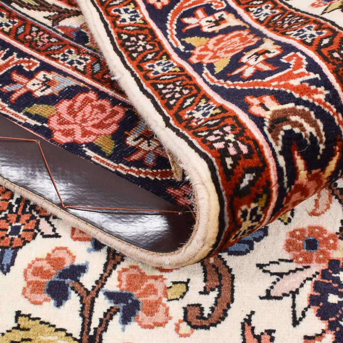 Biegacz Dywan perski - Bijar - 328 x 73 cm - beżowy