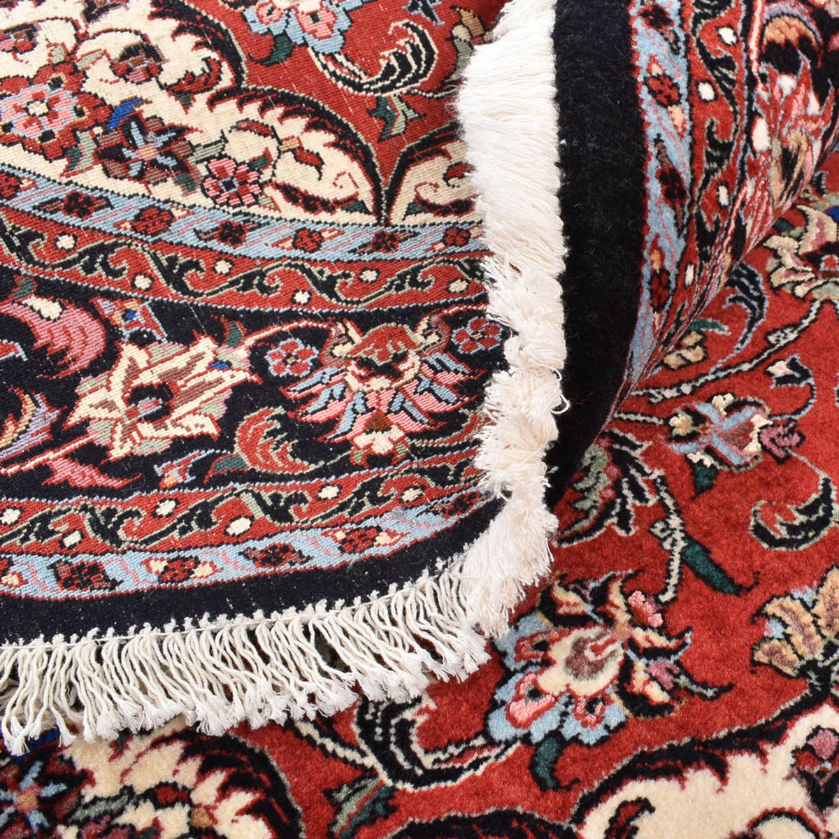 Dywan perski - Bijar okrągły  - 150 x 150 cm - czerwony