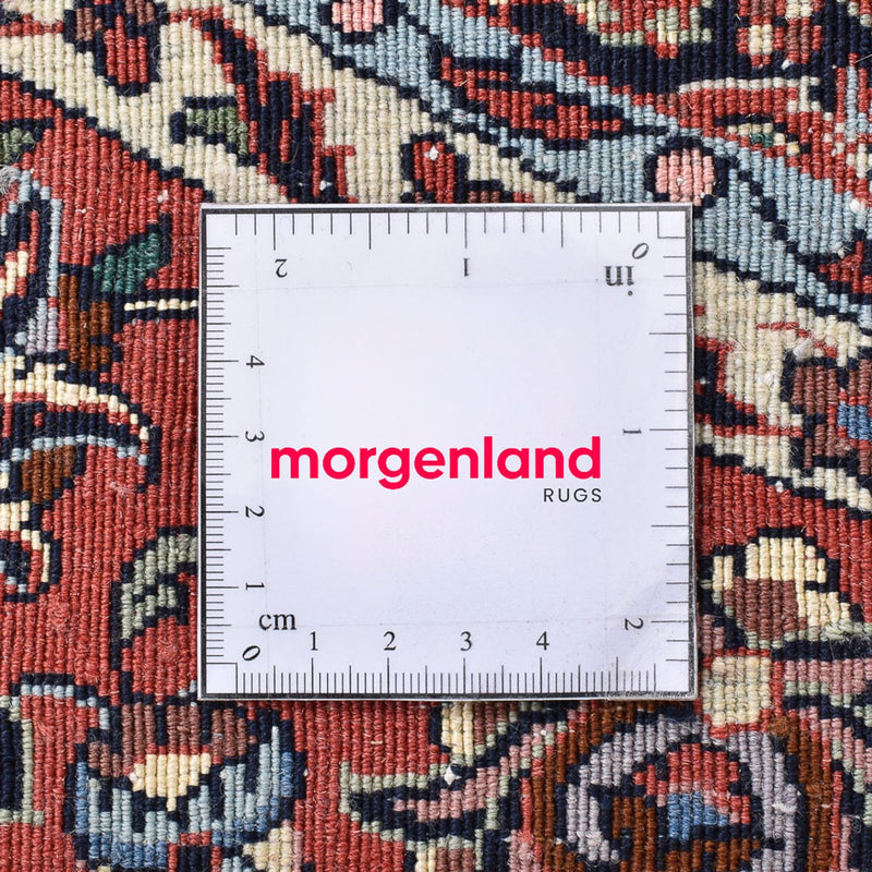 Dywan perski - Bijar okrągły  - 155 x 155 cm - ciemna czerwień