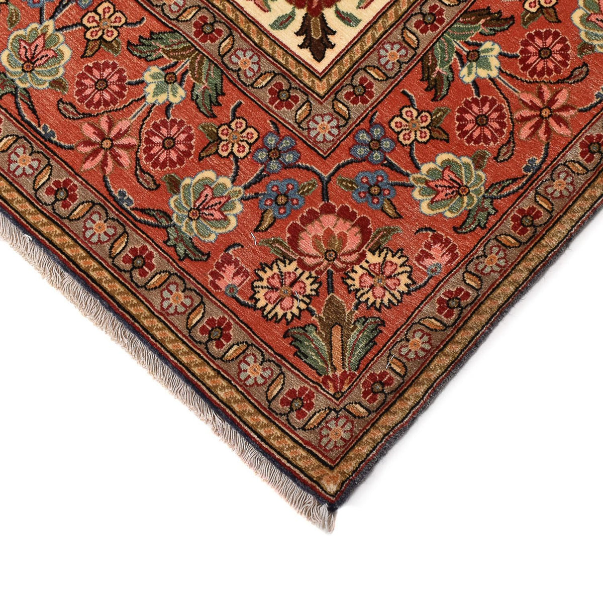 Perski dywan - Ghom - Królewski - 208 x 137 cm - ciemnoniebieski