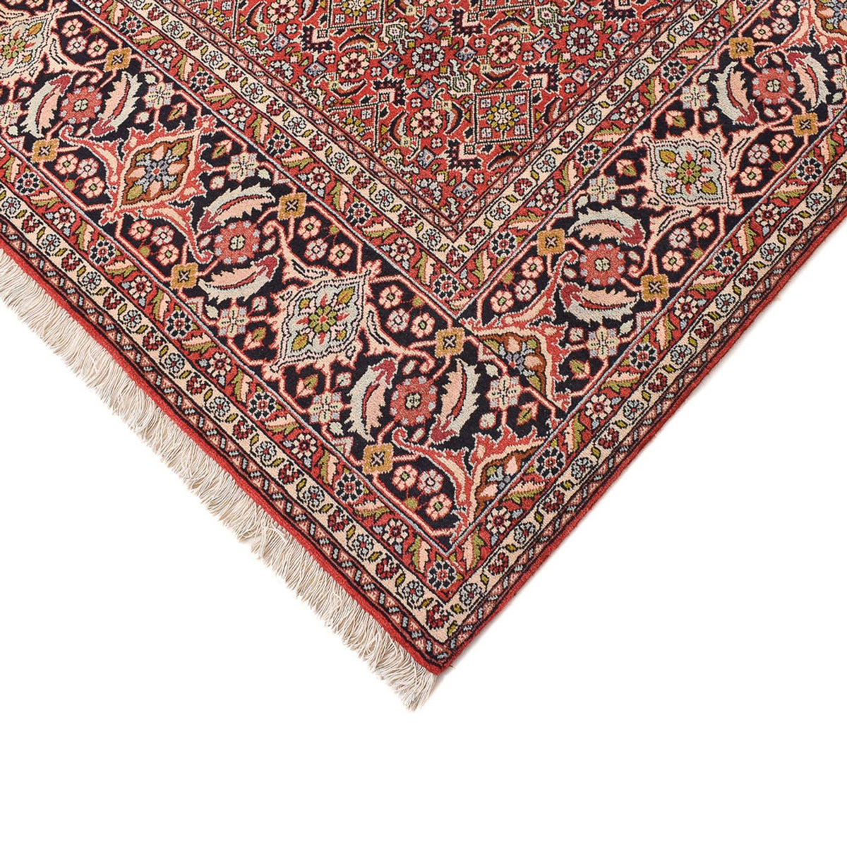 Dywan perski - Bijar - 403 x 301 cm - bordowa czerwień