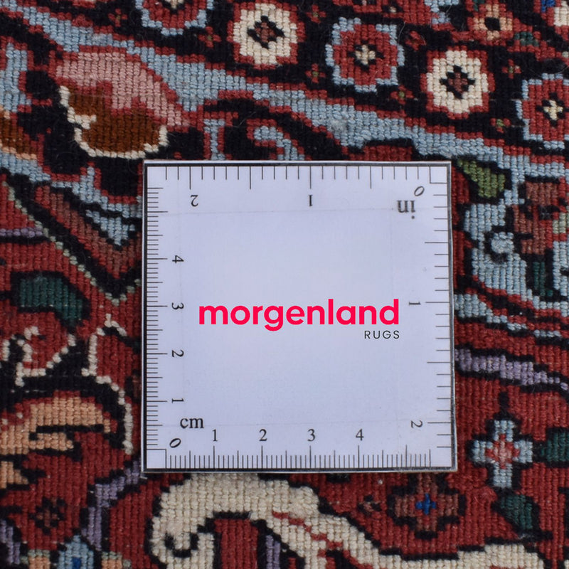 Dywan perski - Bijar okrągły  - 300 x 300 cm - ciemna czerwień