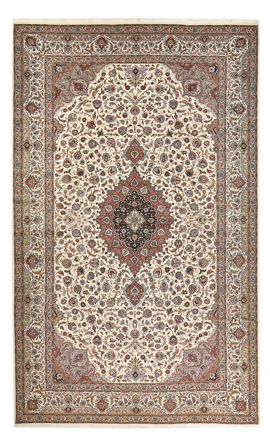 Dywan perski - Tabriz - Królewski - 502 x 304 cm - beżowy