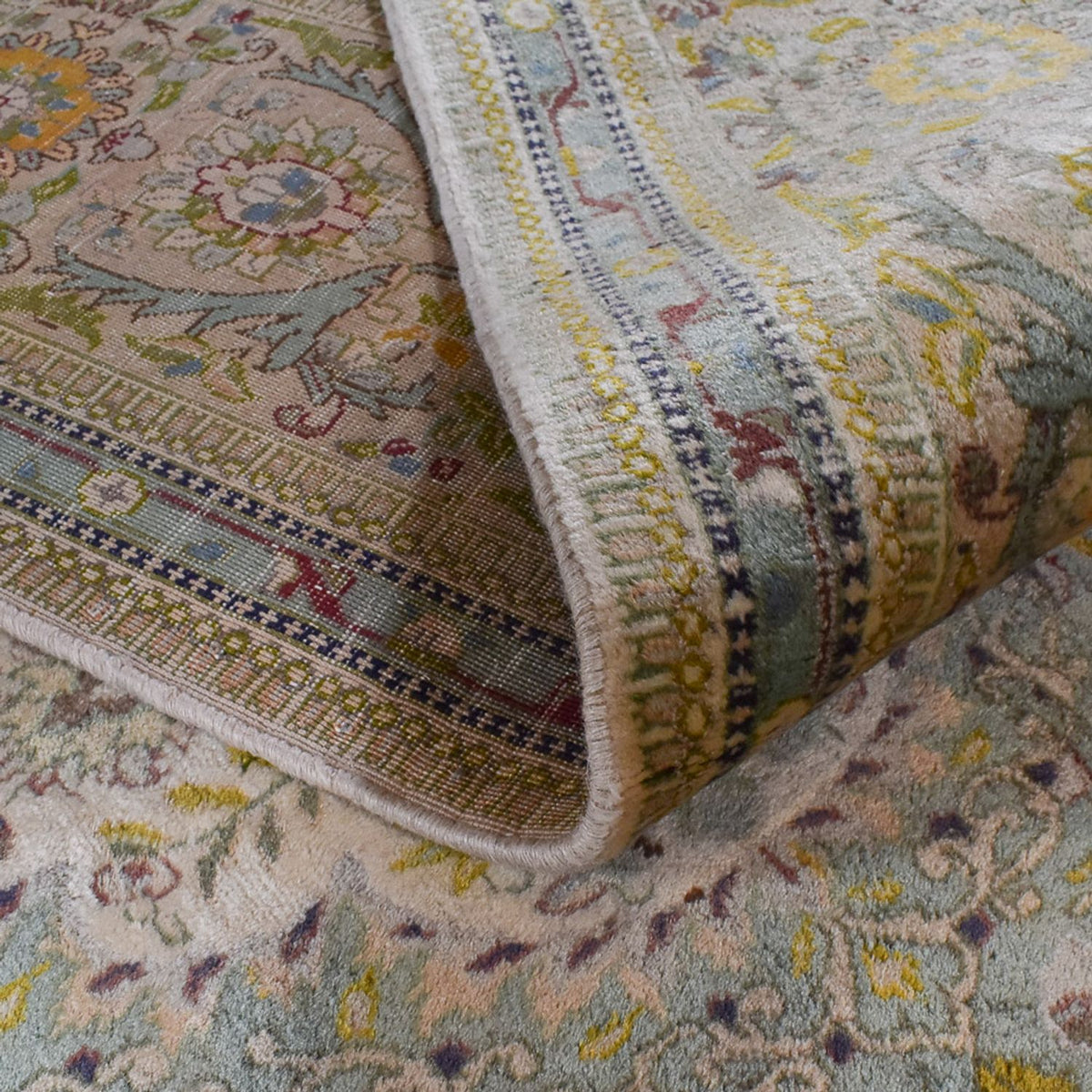 Dywan perski - Klasyczny - 410 x 298 cm - oliwkowa zieleń