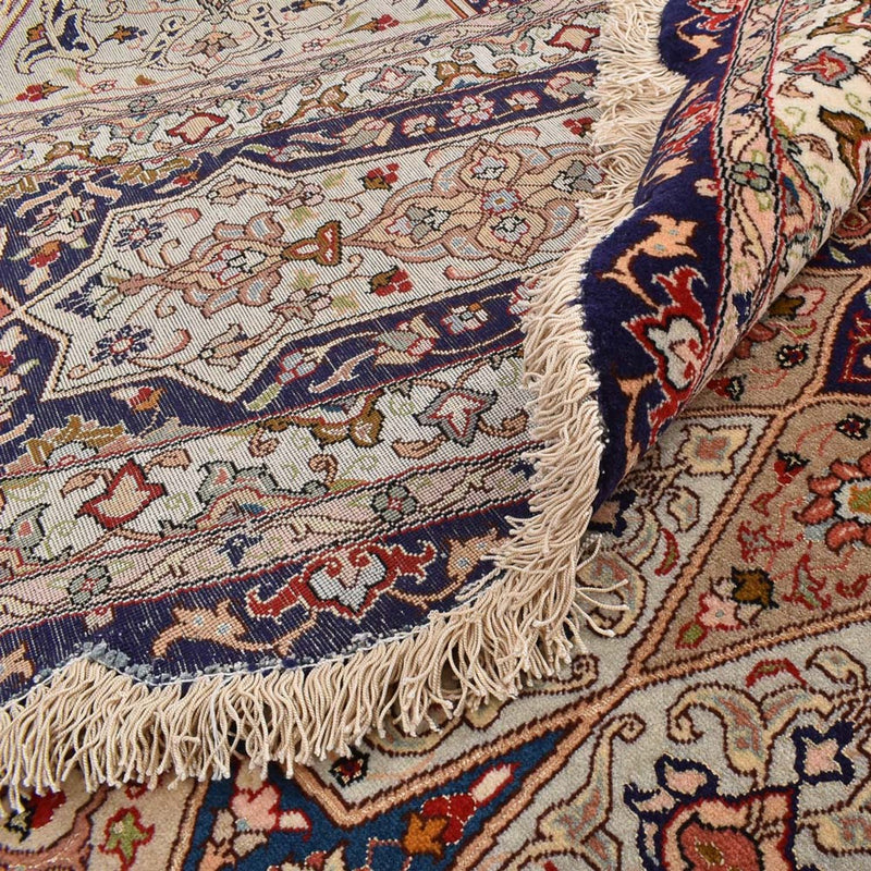 Dywan perski - Tabriz - Królewski okrągły  - 312 x 312 cm - beżowy