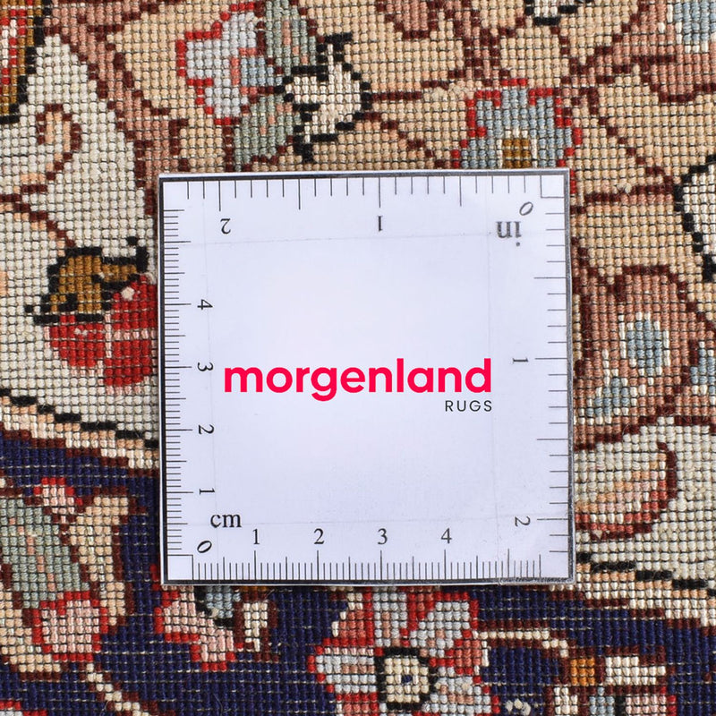 Dywan perski - Tabriz - Królewski okrągły  - 312 x 312 cm - beżowy