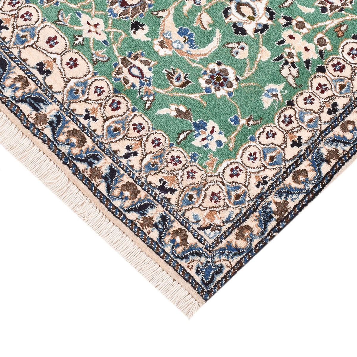 Dywan perski - Nain - Królewski - 140 x 87 cm - zielona