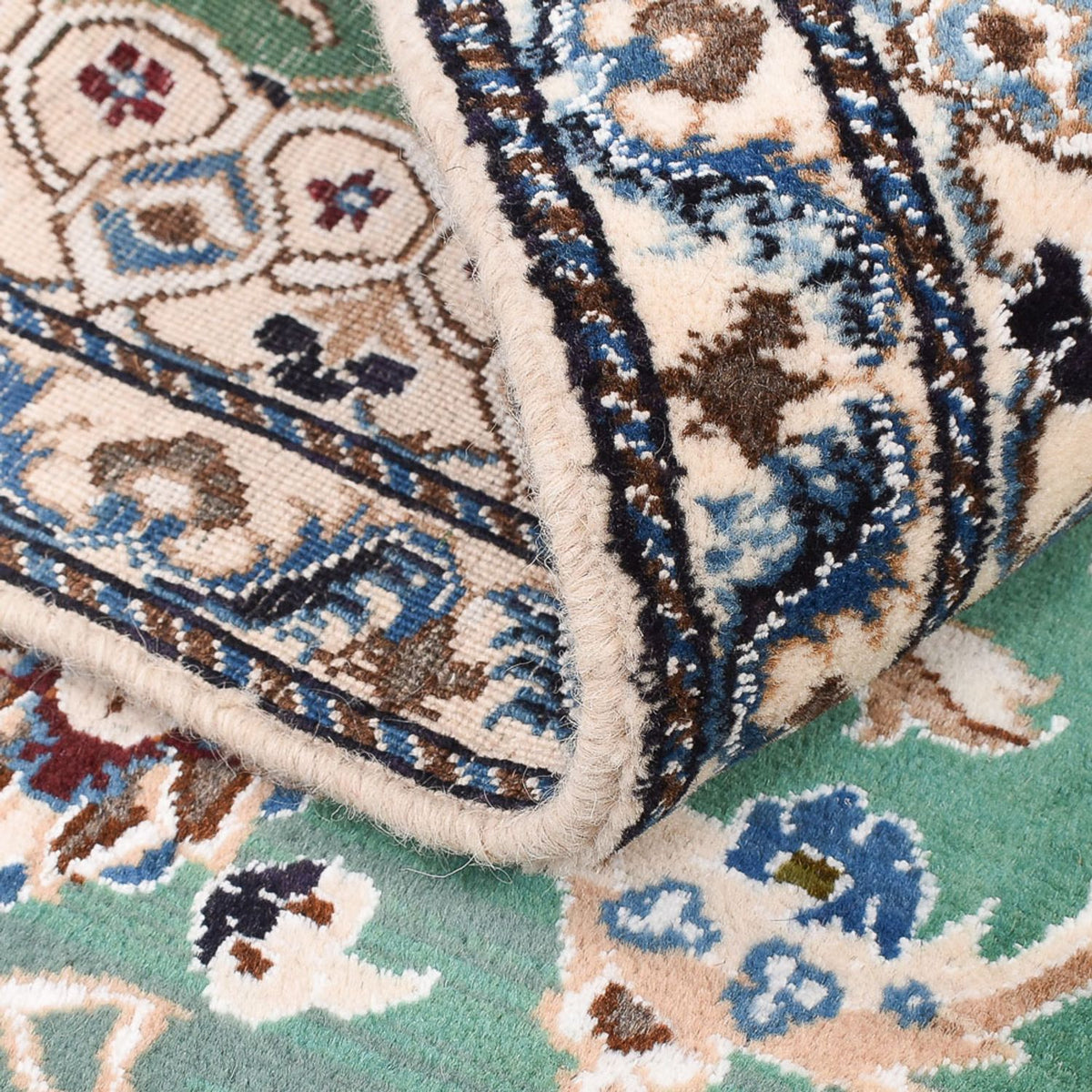 Dywan perski - Nain - Królewski - 140 x 87 cm - zielona