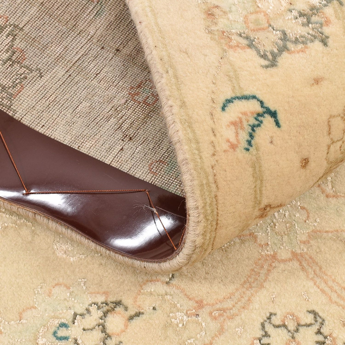 Biegacz Dywan perski - Tabriz - Królewski - 203 x 77 cm - jasny beż