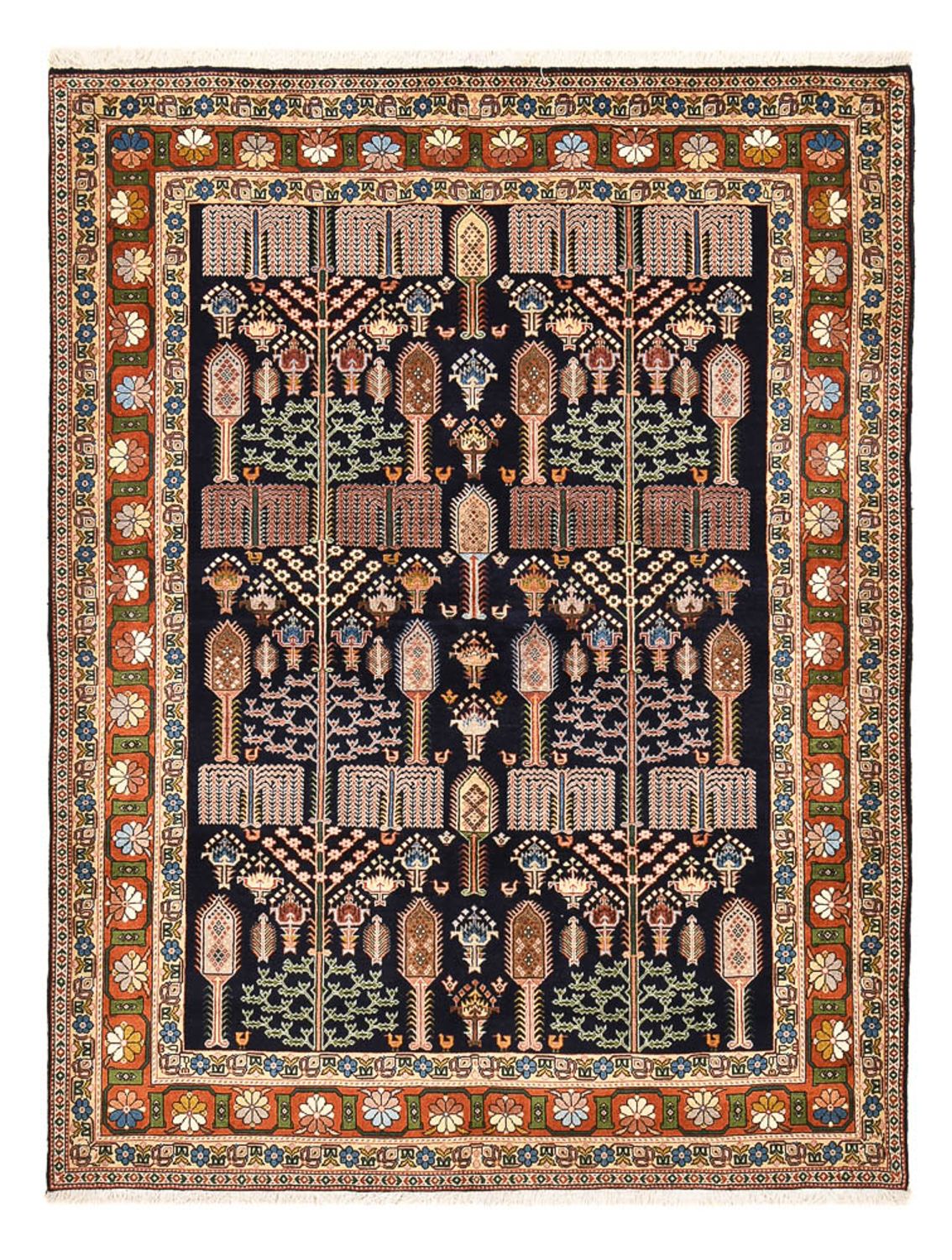 Dywan perski - Klasyczny - 233 x 178 cm - ciemnoniebieski