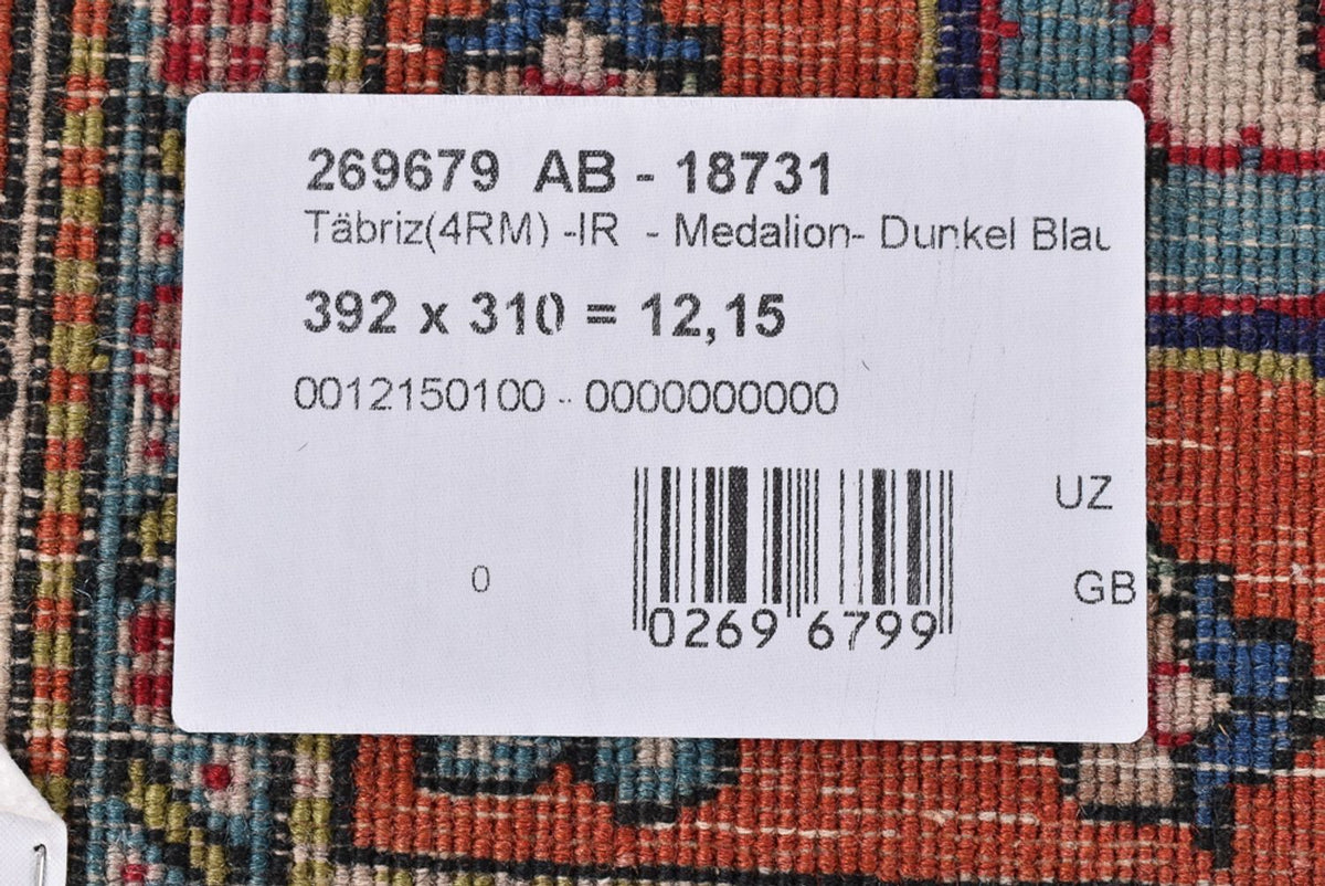 Dywan perski - Tabriz - Królewski - 392 x 310 cm - rdza