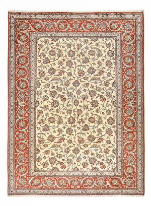 Dywan perski - Isfahan - Premium - 367 x 253 cm - jasny beż