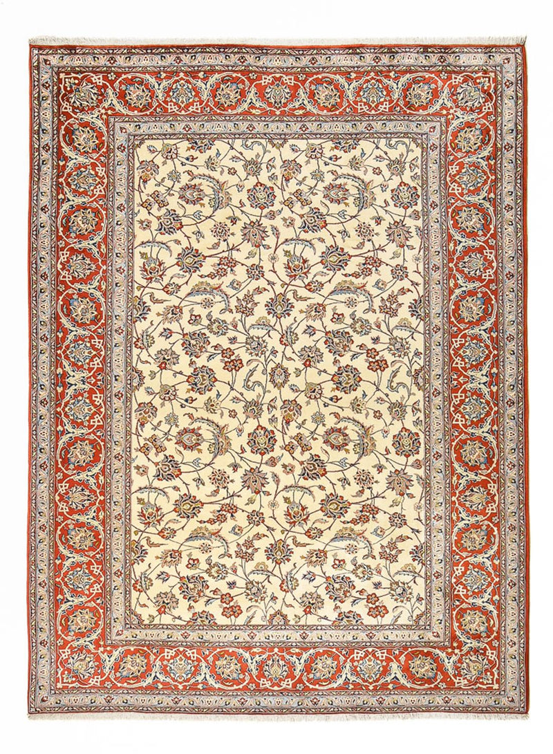 Dywan perski - Isfahan - Premium - 367 x 253 cm - jasny beż