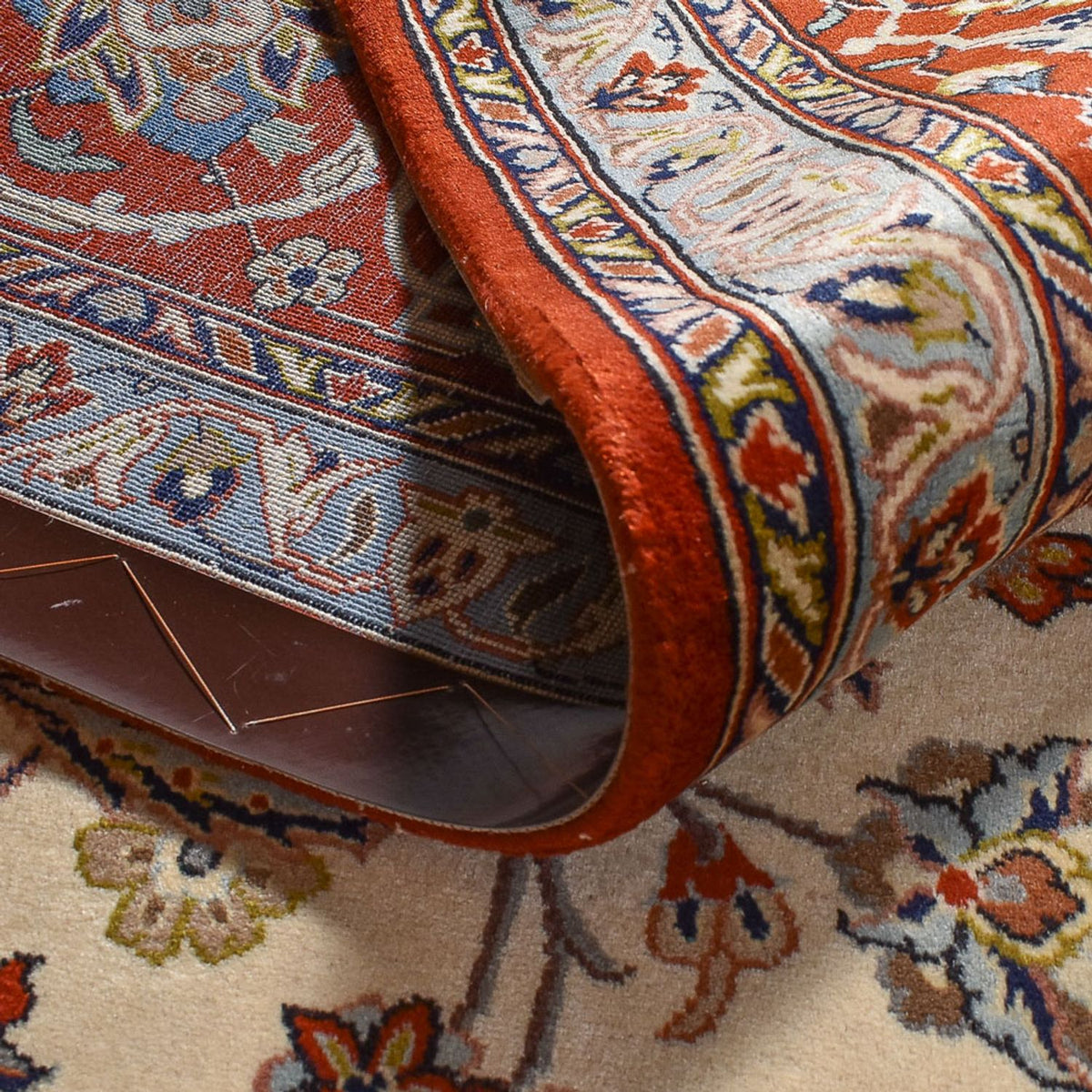 Dywan perski - Isfahan - Premium - 367 x 253 cm - jasny beż