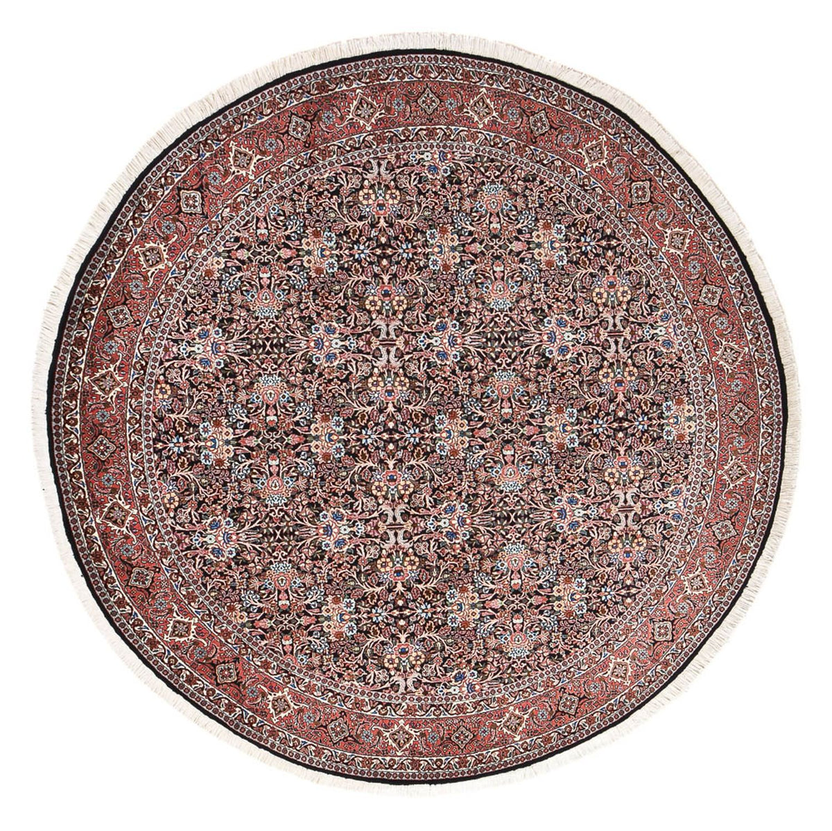 Dywan perski - Bijar - 240 x 240 cm - ciemna czerwień