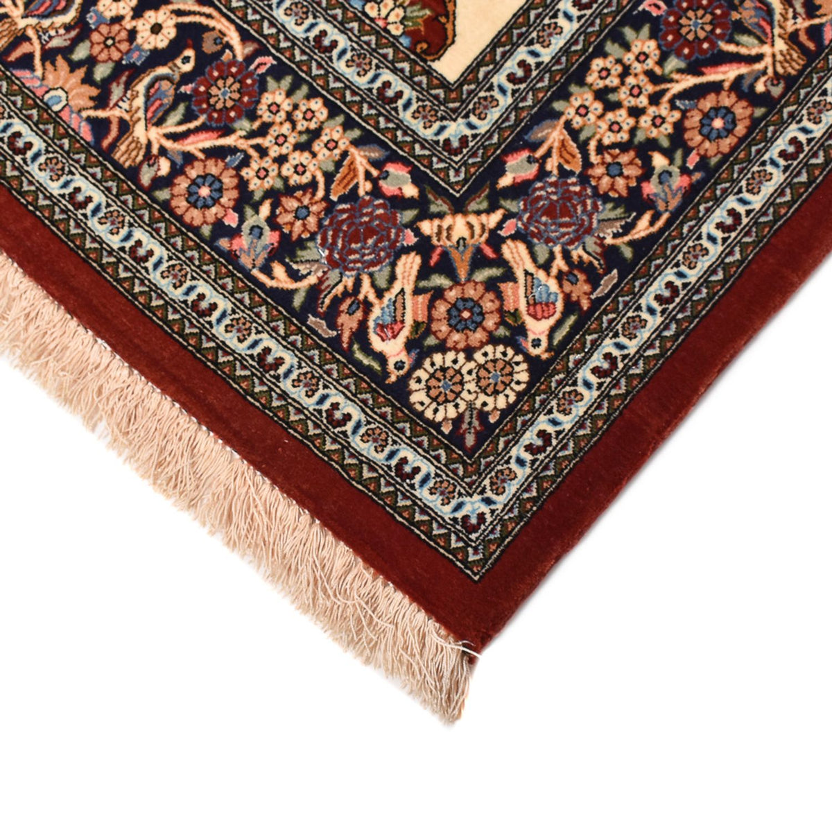 Perski dywan - Ghom - Królewski - 200 x 136 cm - jasny beż