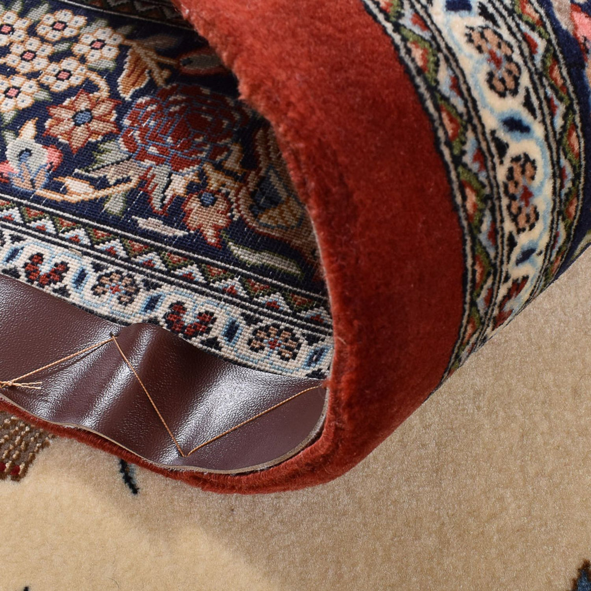 Perski dywan - Ghom - Królewski - 200 x 136 cm - jasny beż