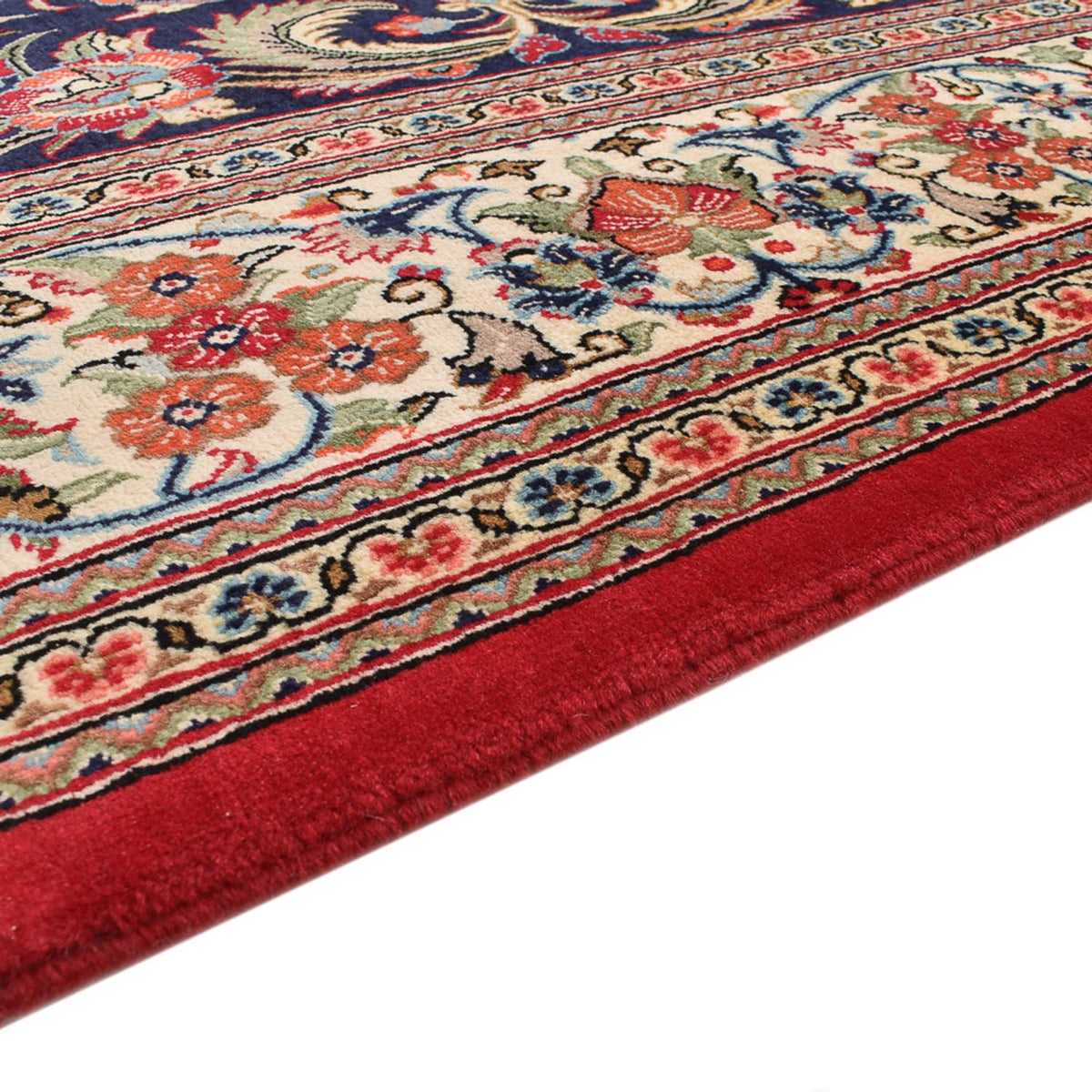 Dywan perski - Ghom - 300 x 210 cm - ciemnoniebieski