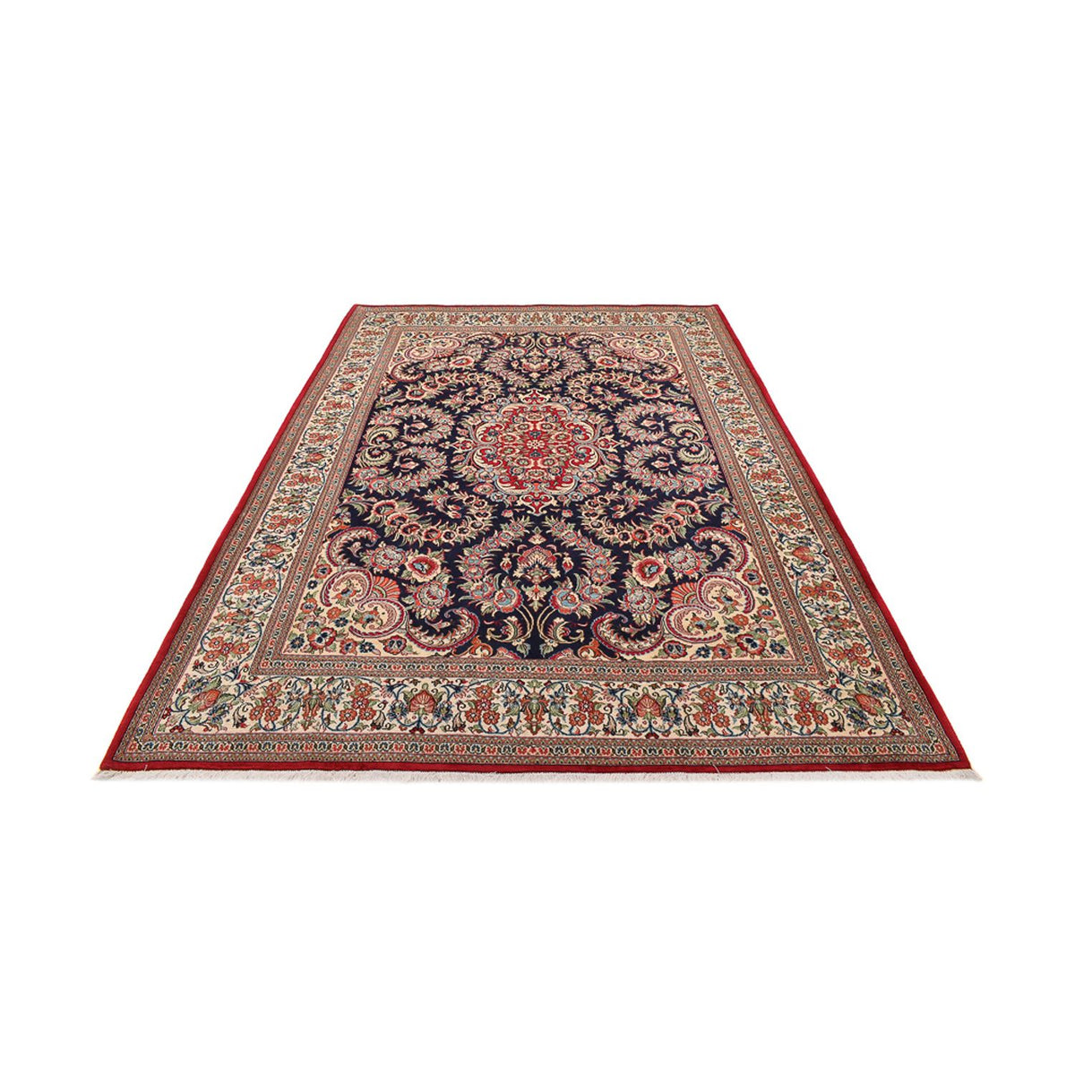 Dywan perski - Ghom - 300 x 210 cm - ciemnoniebieski