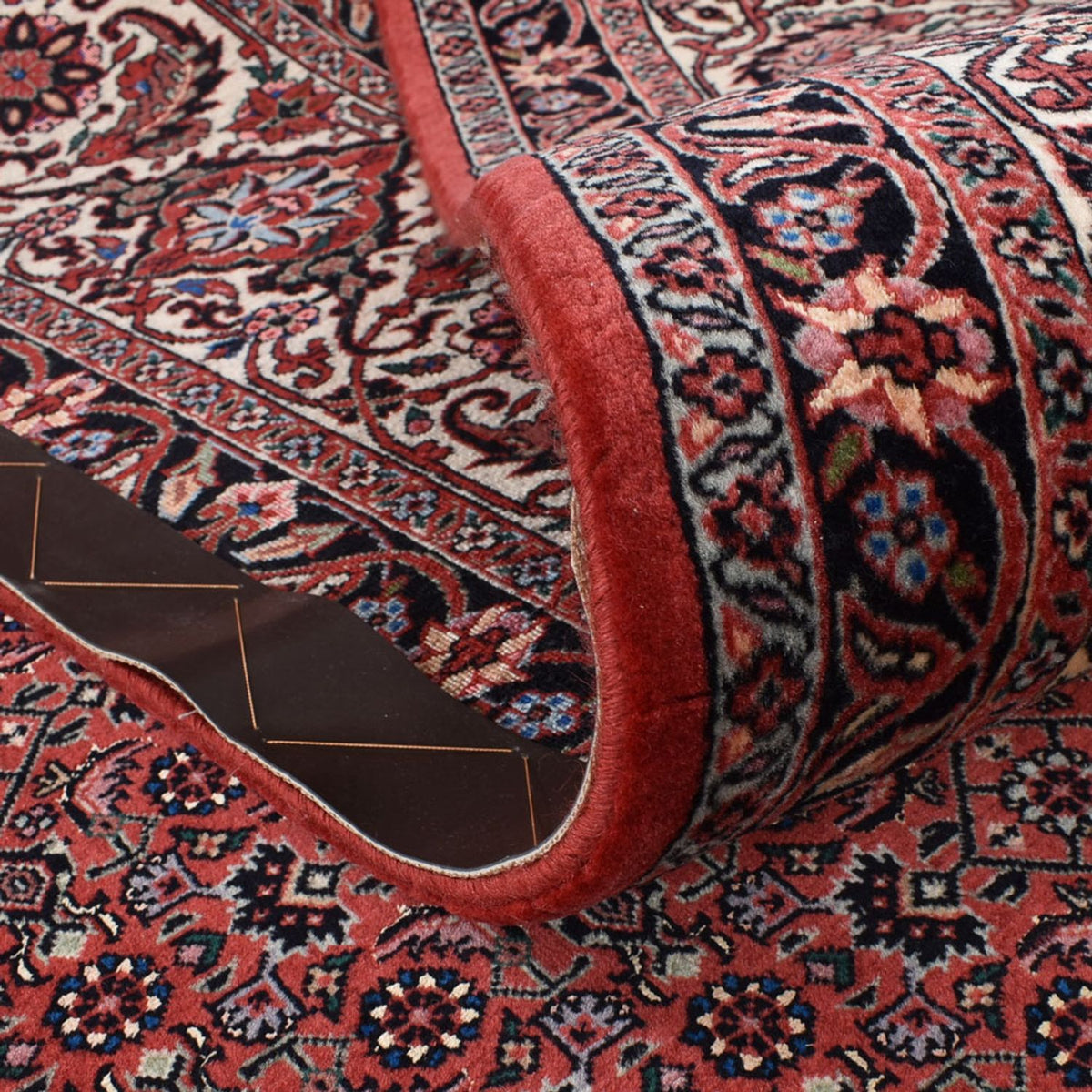 Dywan perski - Bijar - 392 x 300 cm - bordowa czerwień