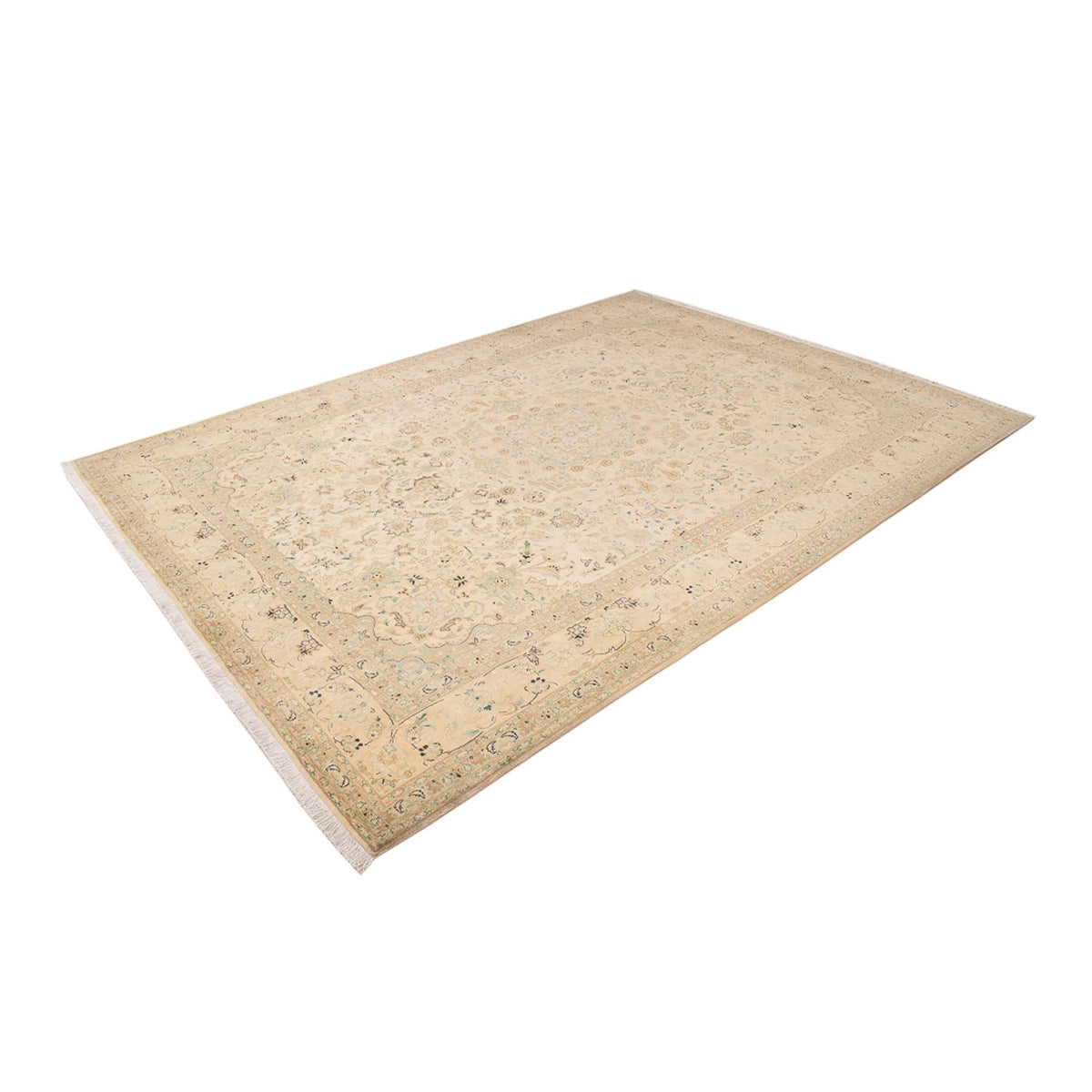 Dywan perski - Tabriz - Królewski - 342 x 252 cm - jasny beż