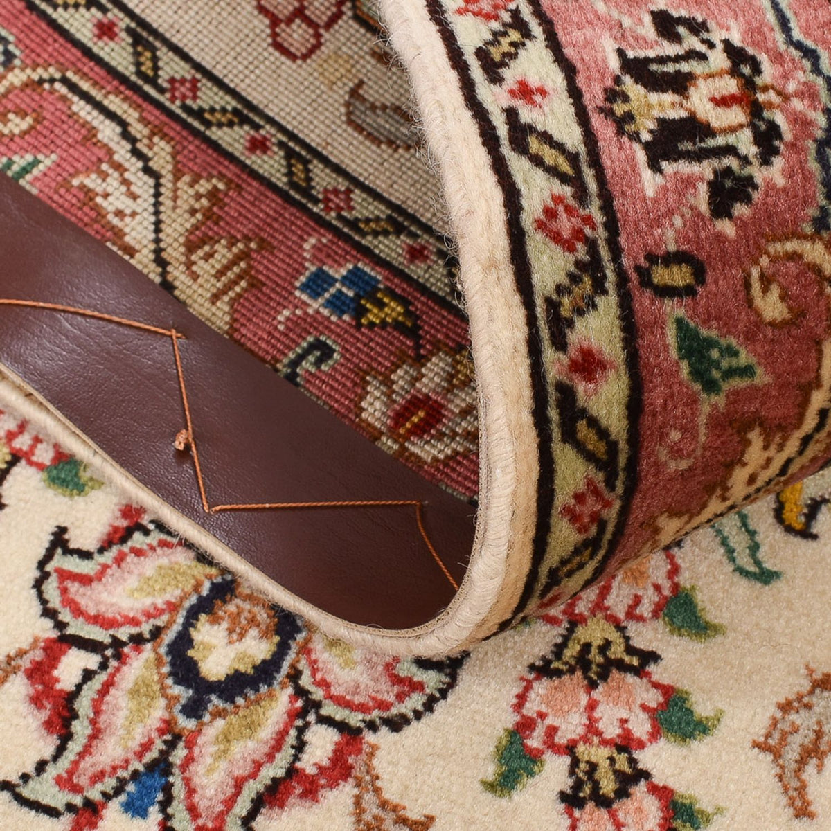 Biegacz Dywan perski - Tabriz - Królewski - 286 x 70 cm - beżowy