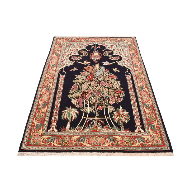 Perski dywan - Ghom - Królewski - 218 x 135 cm - ciemnoniebieski