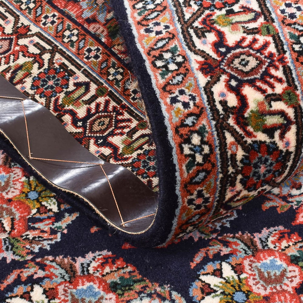 Biegacz Dywan perski - Bijar - 200 x 70 cm - ciemnoniebieski