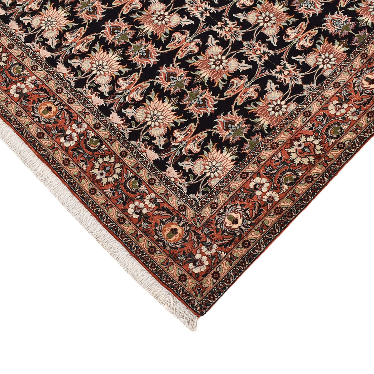 Dywan perski - Bijar - 223 x 140 cm - ciemnoniebieski