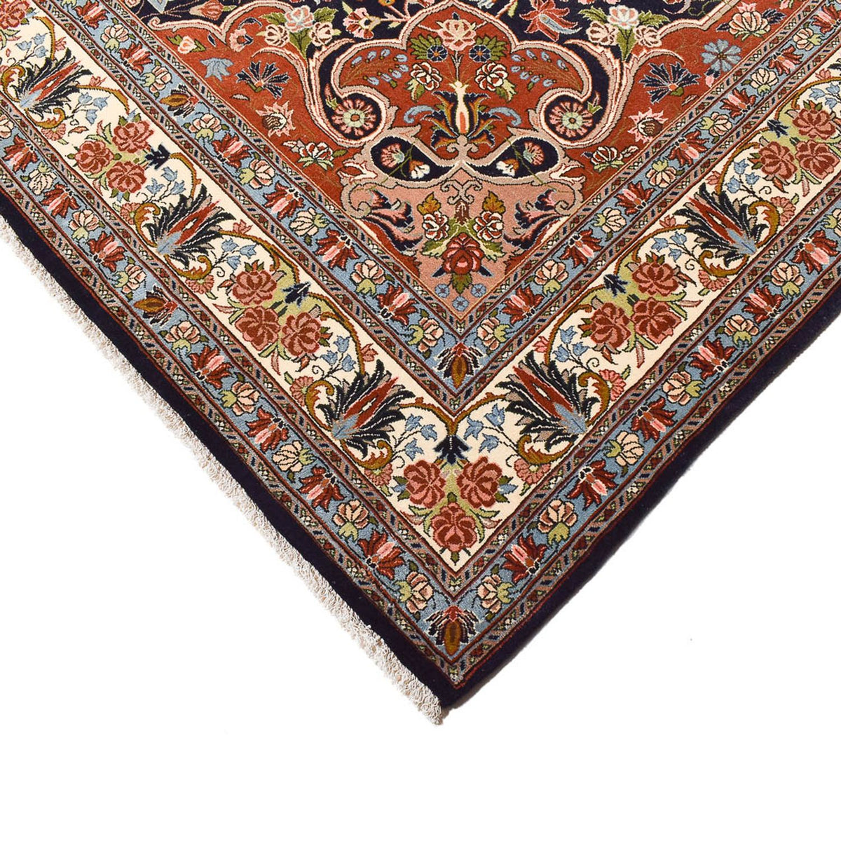 Dywan perski - Bijar - 304 x 200 cm - ciemnoniebieski