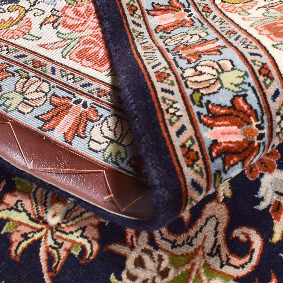 Dywan perski - Bijar - 304 x 200 cm - ciemnoniebieski