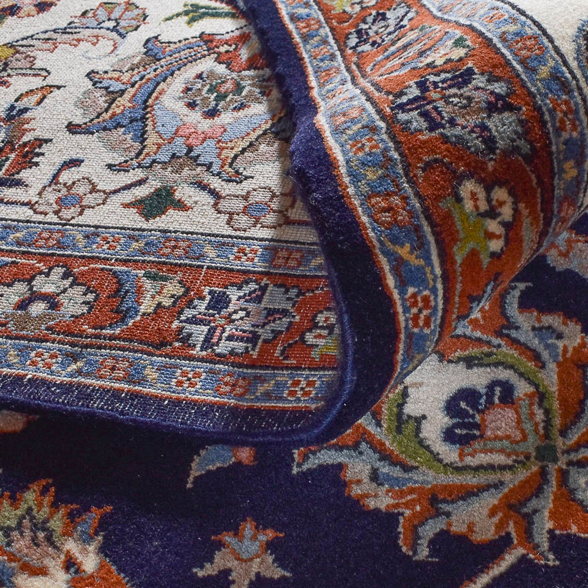 Dywan perski - Klasyczny - 338 x 294 cm - ciemnoniebieski