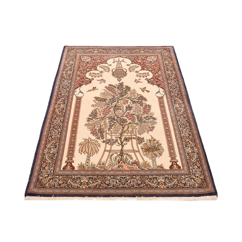 Perski dywan - Ghom - Królewski - 204 x 132 cm - beżowy