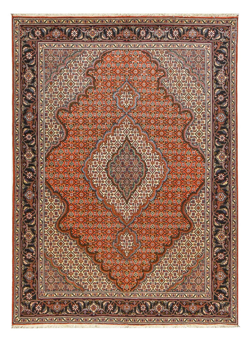 Dywan perski - Tabriz - Królewski - 203 x 150 cm - rdza