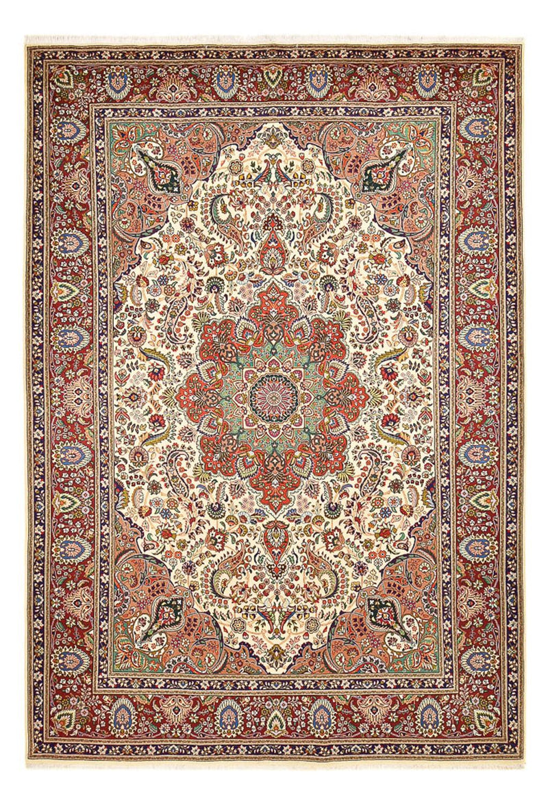 Dywan perski - Tabriz - Królewski - 367 x 252 cm - beżowy