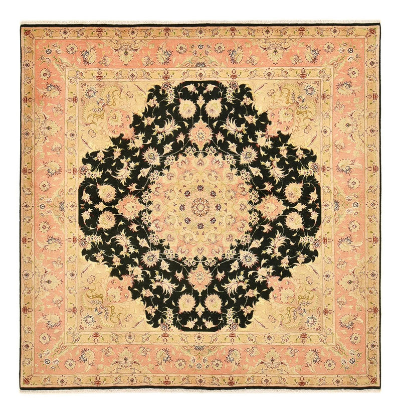 Dywan perski - Tabriz - Królewski kwadratowy  - 202 x 196 cm - ciemnoniebieski