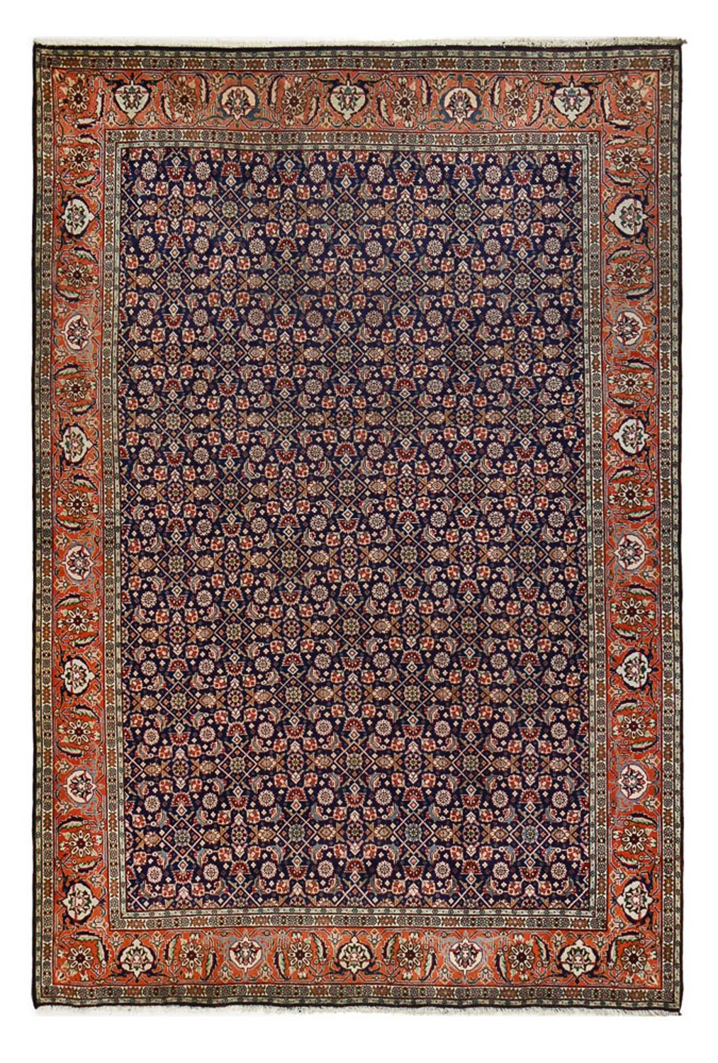 Dywan perski - Tabriz - 289 x 198 cm - ciemnoniebieski