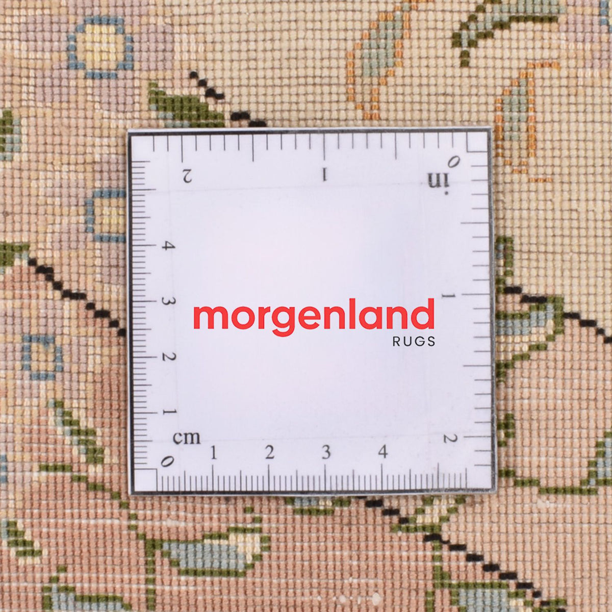 Dywan perski - Tabriz - Królewski okrągły  - 200 x 200 cm - beżowy