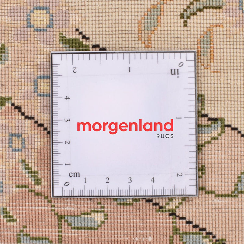 Dywan perski - Tabriz - Królewski okrągły  - 200 x 200 cm - beżowy