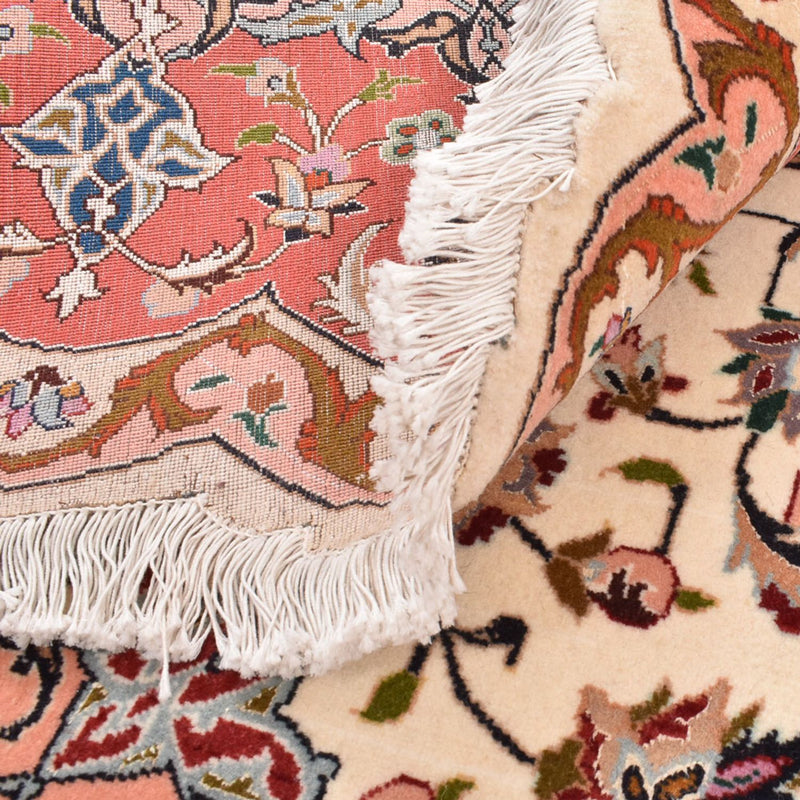 Dywan perski - Tabriz - Królewski okrągły  - 200 x 200 cm - wielokolorowy