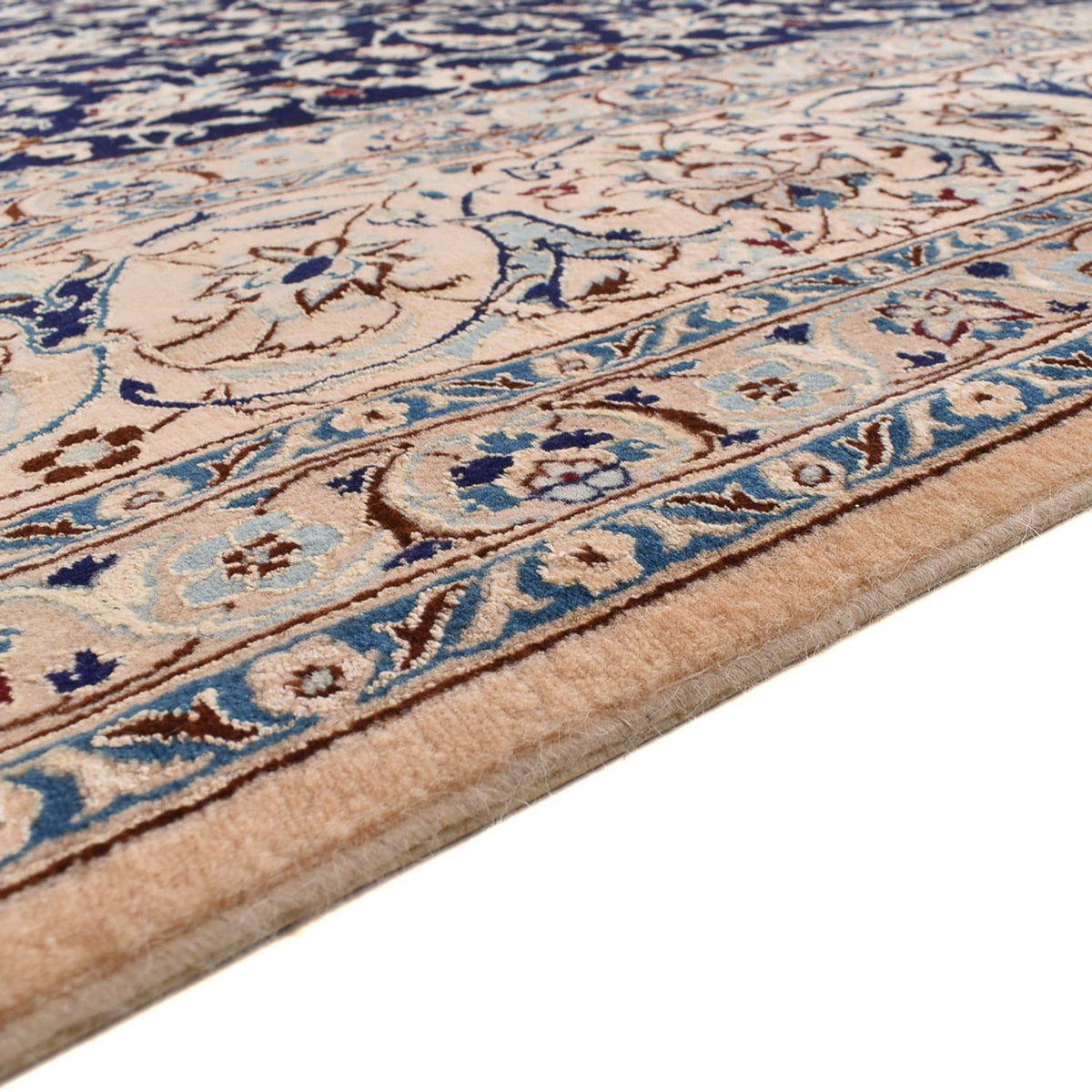 Dywan perski - Nain - Premium - 351 x 253 cm - ciemnoniebieski