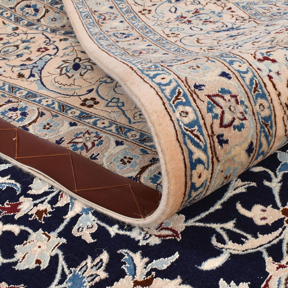 Dywan perski - Nain - Premium - 351 x 253 cm - ciemnoniebieski