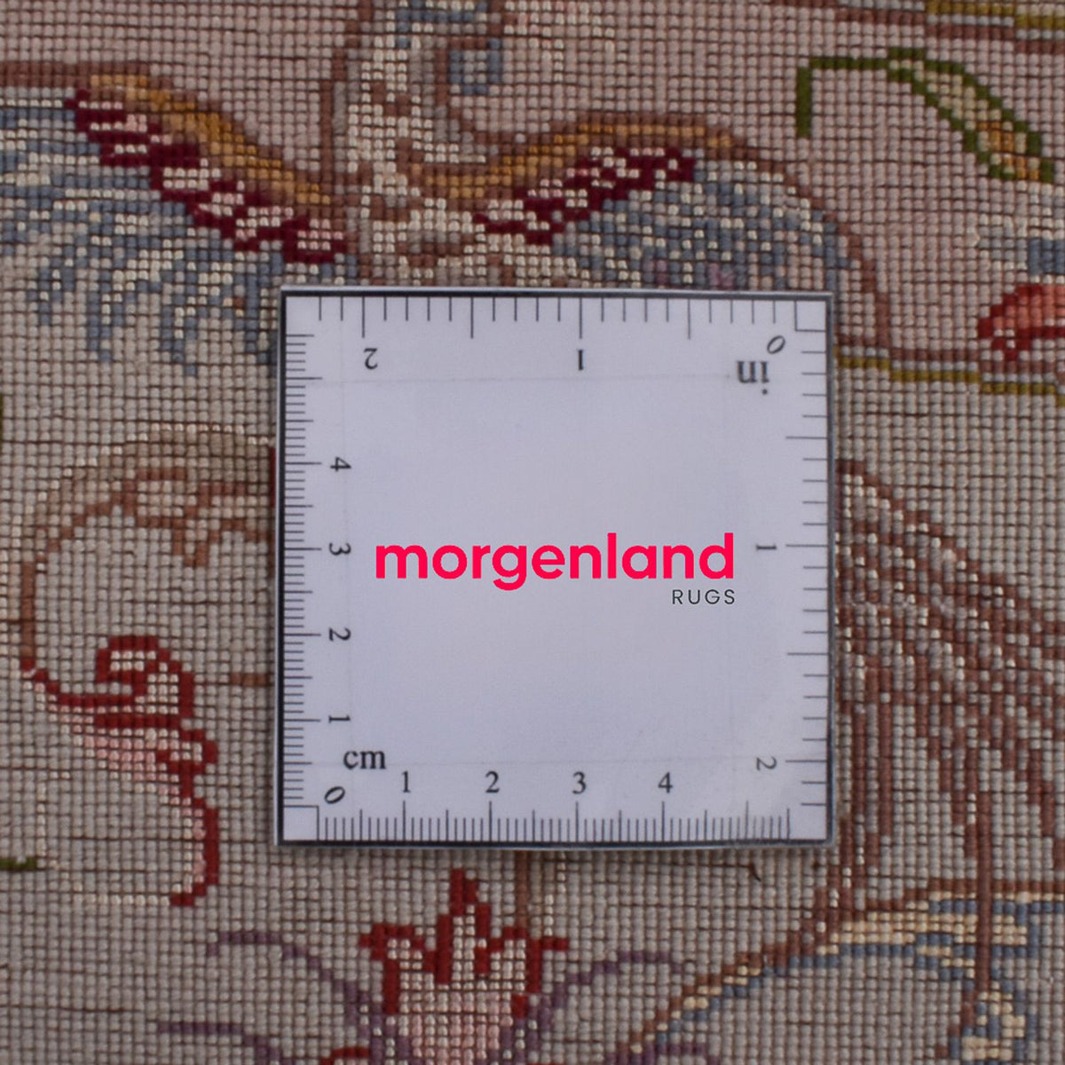 Dywan perski - Tabriz - Królewski okrągły  - 245 x 245 cm - czerwony