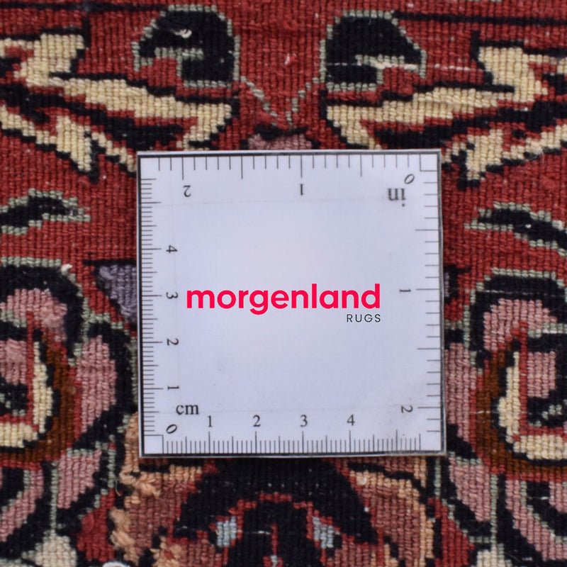 Dywan perski - Bijar okrągły  - 305 x 305 cm - jasna czerwień