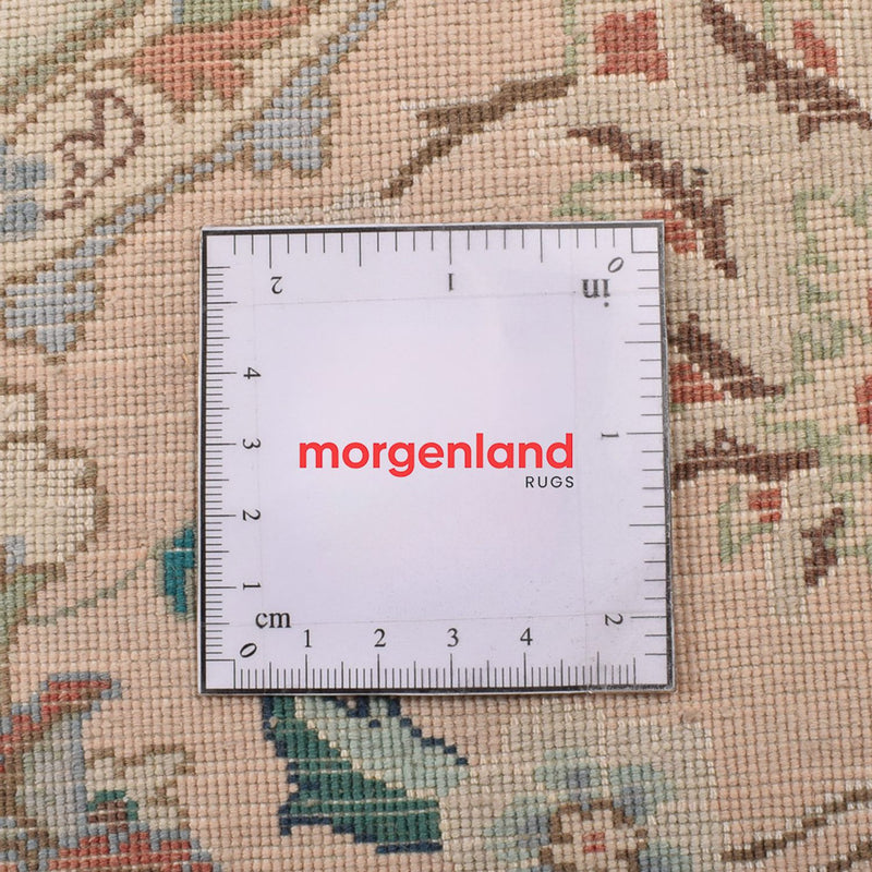 Dywan perski - Tabriz - Królewski okrągły  - 200 x 200 cm - piaskowy