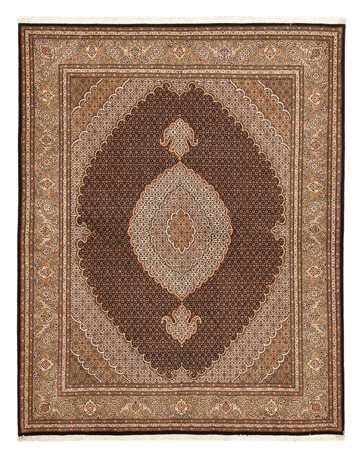 Dywan perski - Tabriz - Królewski - 250 x 202 cm - ciemnobrązowy