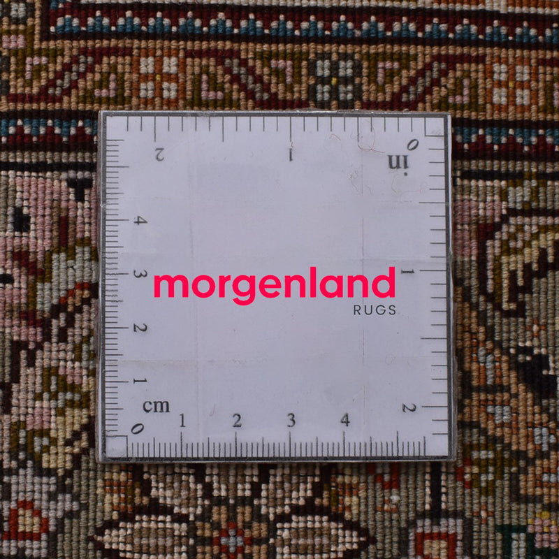 Dywan perski - Tabriz - Królewski - 250 x 202 cm - ciemnobrązowy