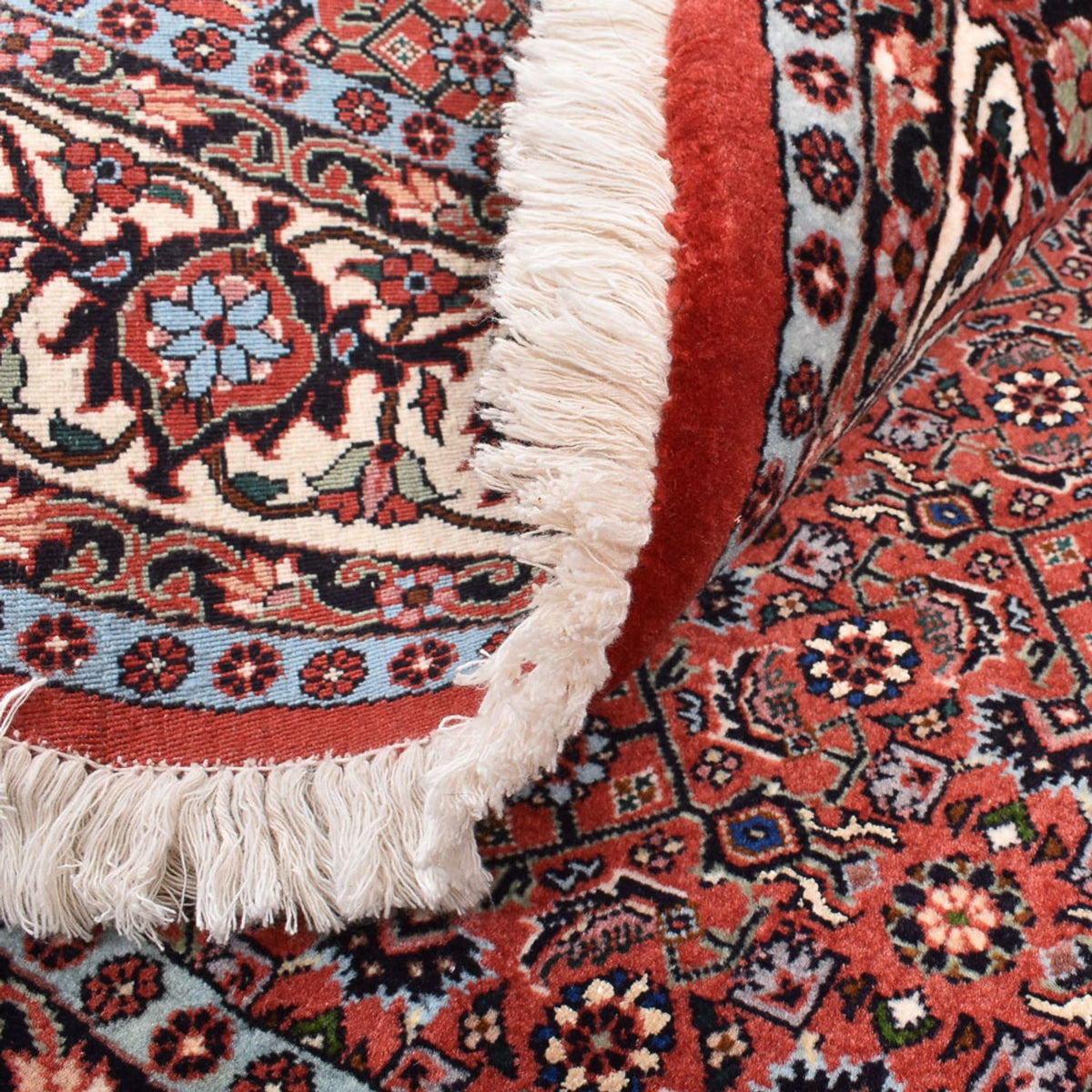 Dywan perski - Bijar okrągły  - 155 x 155 cm - jasna czerwień